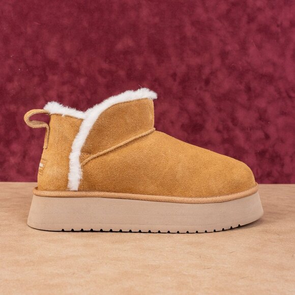 Koolaburra By UGG Women Koola Beige Suede Ultra Mini Platform Boots 10US EUR 41 - Picture 4 of 7